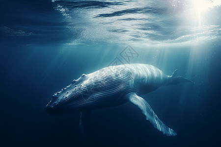 游泳的白鲸水中大白鲸高清图片