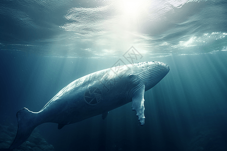 海洋中的白鲸高清图片