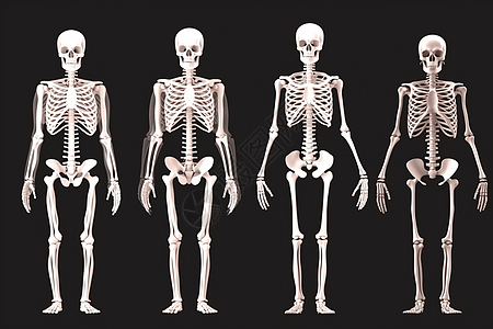 人体骨骼概念模型图片