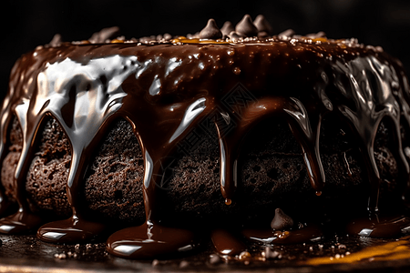 光滑的巧克力蛋糕图片
