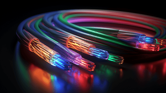 光纤连接器布线跳线高清图片