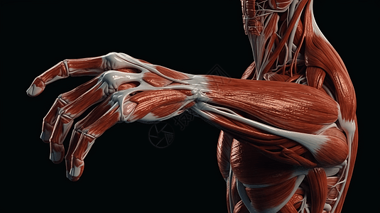 人体手臂肌肉系统图片