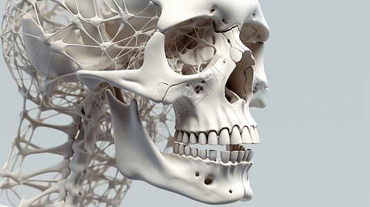 人体侧面骨骼结构图片