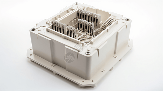 光纤电缆接线盒3D设计图背景图片