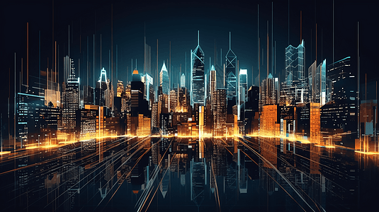 数字化城市3D设计图高清图片