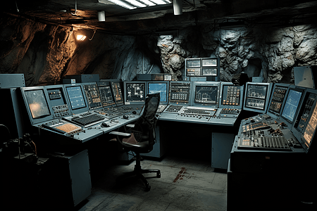 人造洞穴电子控制室图片
