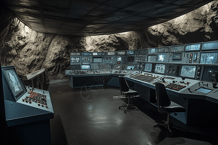 人造洞穴控制室图片