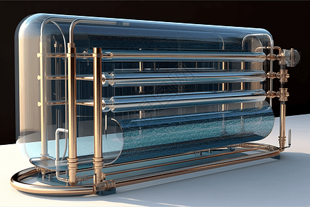 太阳能热水系统渲染图片