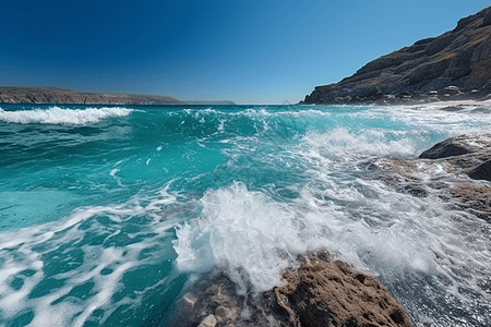 海边的海浪图片