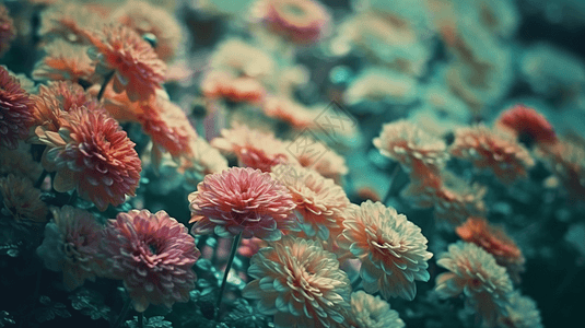 像素化花卉风格背景图片