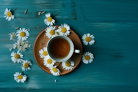 枸杞花茶洋甘菊花茶图背景