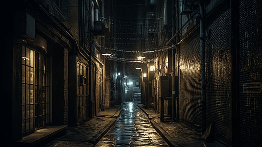 昏暗的小巷图片