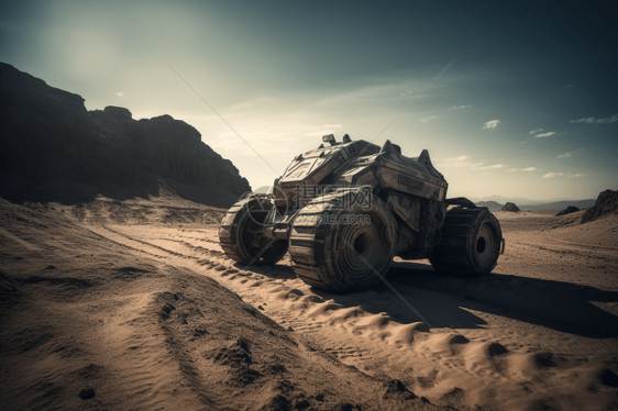 沙漠中的特种车辆图片