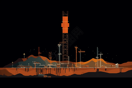 大型石油钻井图片