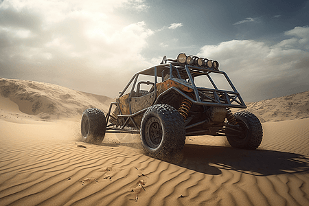 沙漠沙丘越野车图片