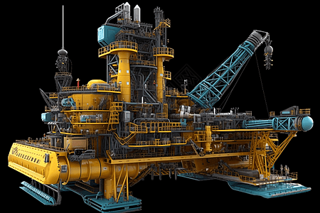 重型石油开采机器背景图片