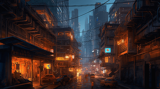 都市夜景图片