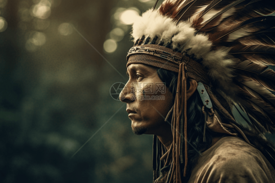 原住民印第安酋长图片