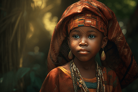 一个非洲儿童盛装图片