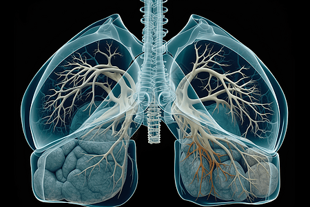 人类的肺部视图图片