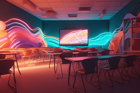 虚拟光线的教室图片
