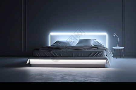 家居卧室智能现代的智能床设计图片