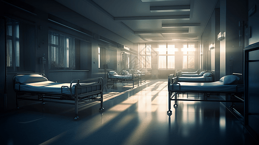 医院安静整洁的病房图片