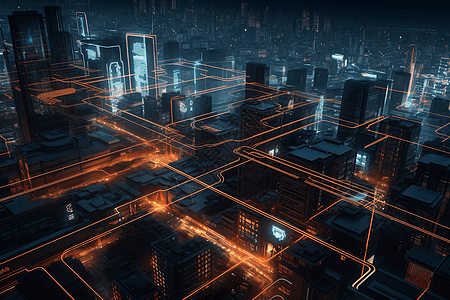 科技感的未来城市图片
