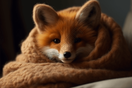 可爱的毛毡狐狸图片