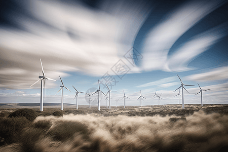 风车草原大型风力发电场设计图片