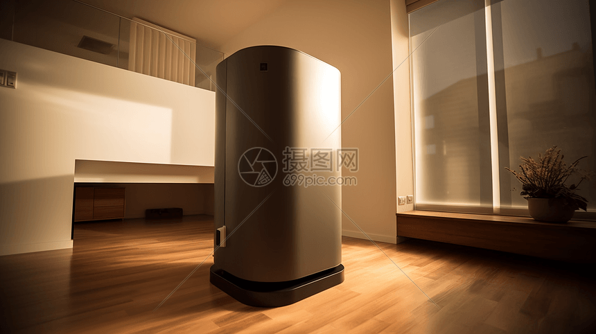 家庭住宅中的热泵设备概念图图片