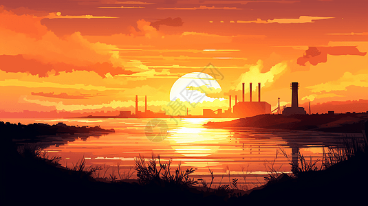 海洋发电厂的插图图片
