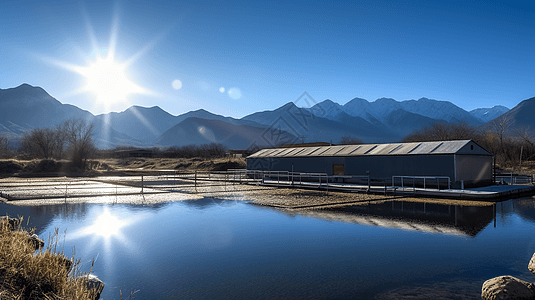 太阳能鱼类孵化场图片