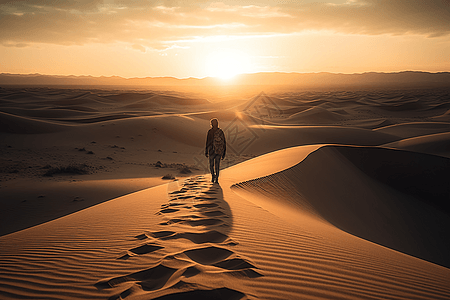 广阔的沙质沙漠图片