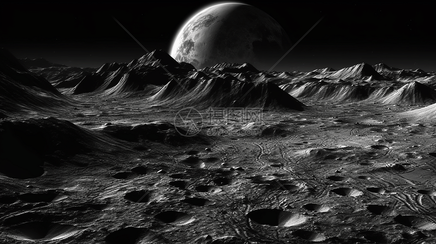 月球上的景观图片