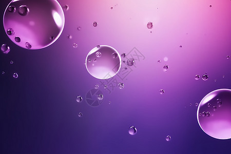 紫色透明气泡抽象背景图片
