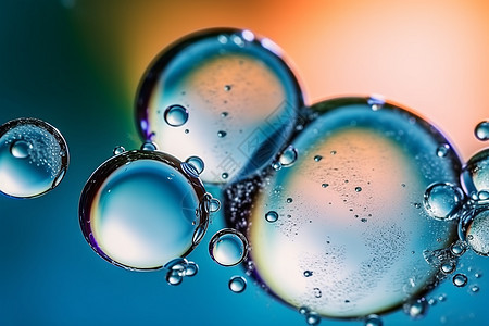 抽象透明气泡水珠创意背景图片