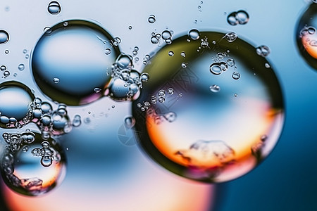 透明气泡水珠抽象背景图片