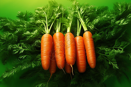 绿色胡萝卜农产品图片