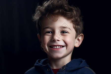 快乐的小男孩肖像图图片