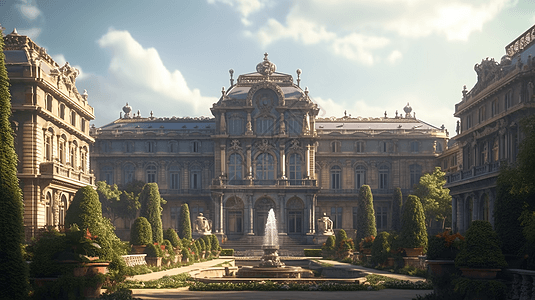 宏伟的欧洲宫殿图片