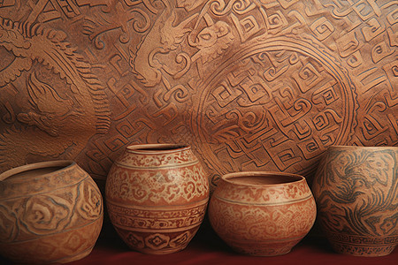 古代陶器图案图片
