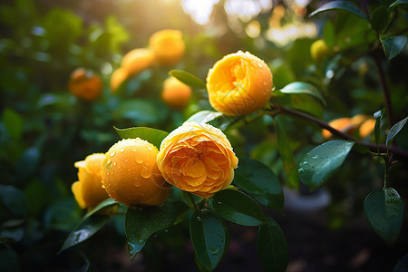 花园中的菊花特写图图片