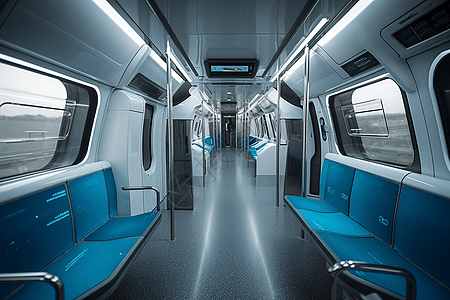 现代化地铁座椅高清图片