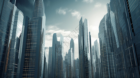 未来化数字大都市建筑图片