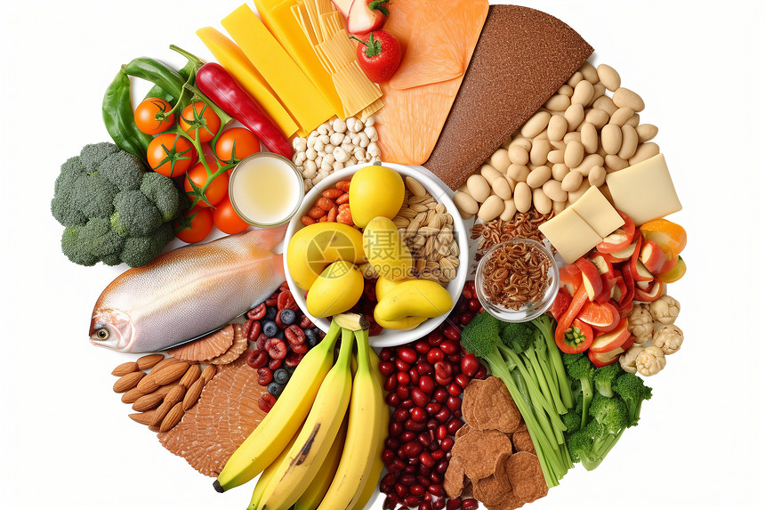 食品健康营养组合概念图图片
