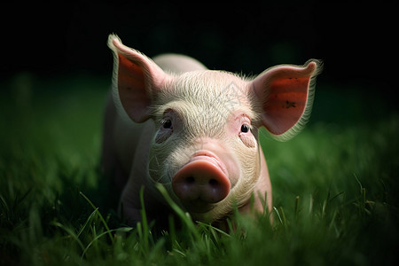 草地上的猪图片