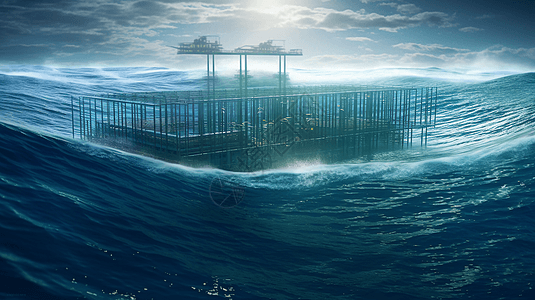 海洋中的能源发电站图片