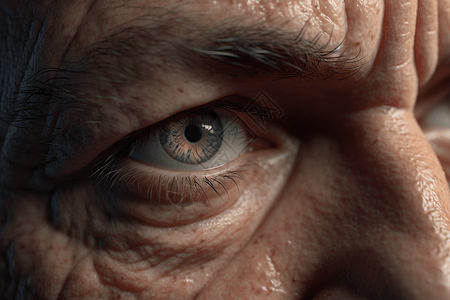 人类眼睛的特写老年人的眼睛背景
