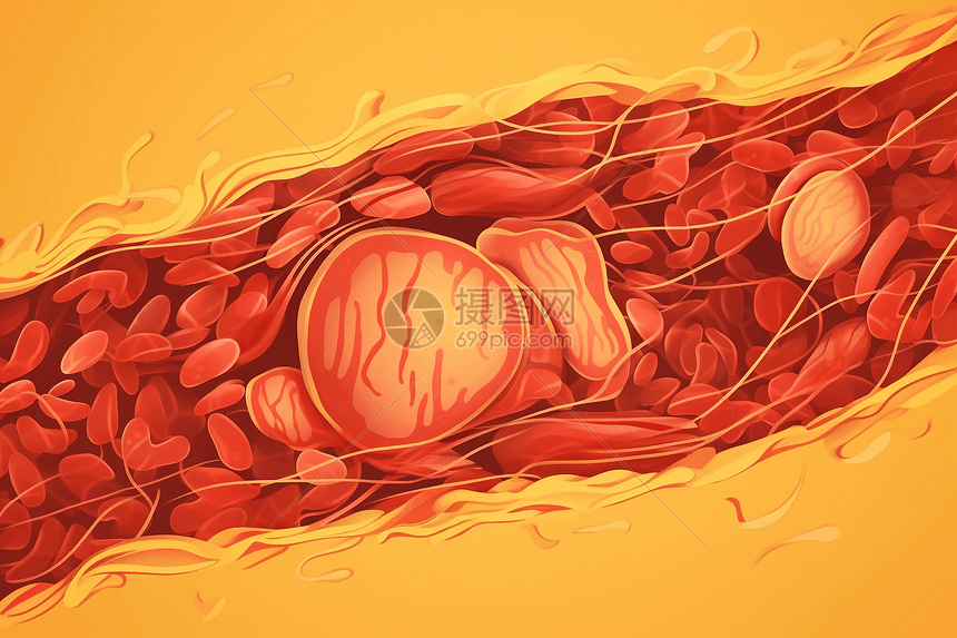 红色肌肉细胞图片